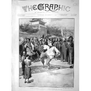  1902 WEIRD BUDDHIST CEREMONY DEVIL DANCE PEKING CHINA 