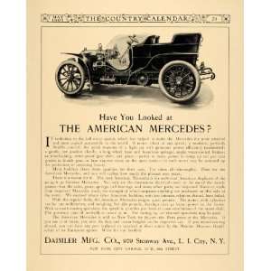  1905 Ad Daimler American Mercedes Antique Automobile 