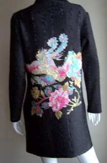 AMAZING Silk Asian jacket tunic dress Dragon top shirt duster pink 