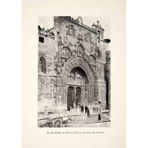 1909 Print Santa Maria Real Church Aranda Duero Spain Burgos Castile 