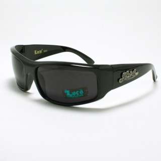 LOCS Cholo Biker Sunglasses Classic Dark BLACK New  