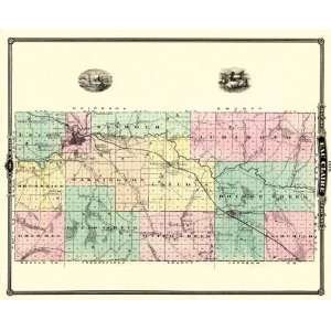  EAU CLAIRE COUNTY WISCONSIN WI LANDOWNER MAP 1878