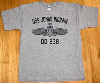 US USN Navy USS Jonas Ingram DD 938 Destroyer T Shirt  