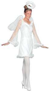 Heaven Sent Angel Halo Wings Dress Adult Womens Costume  