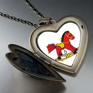  Rocking Horse Toy Large Pendant Necklace: Pugster: Jewelry