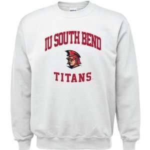 IU South Bend Titans White Youth Aptitude Crewneck Sweatshirt  