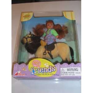   Pony Set By Excite Cute Red Hair Girl Doll Riding a Pony: Toys & Games
