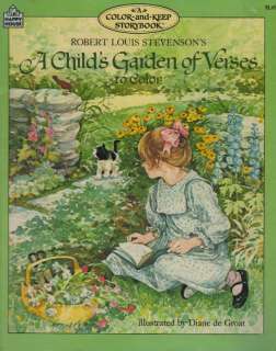 Childs Garden of Verses to color Diane DeGroat 9780394872759  