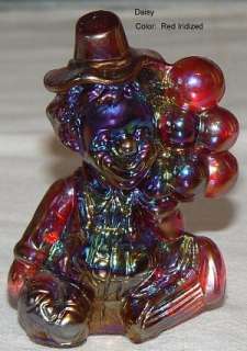 Mosser Glass Figurines Balloon Clowns Slag Glass Various Colors 