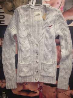 NWT Hollister A&F Womens Hermosa Wool Cardigan Sweater Shirt S/M/L 