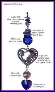 BUTTERFLY HEART CRYSTAL SUNCATCHER GIFT mothers day #1  