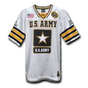   US ARMY STAR WHITE MILITARY FOOTBALL JERSEY MEDIUM