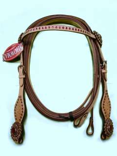 Pink crystal Bling Light Oil Western Headstall Bridle Rein Showman 