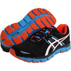 Mens ASICS GEL Blur33 Running Shoes Black/Platinum/Maui Blue Size 8.0 