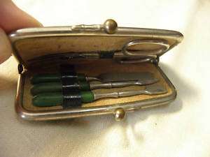 Vintage West Germany Small Leather Manicure Kit  