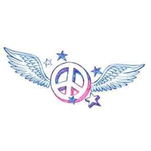   Winged Peace Wrist Temporary Tattoo Pack   6 Tattoos per Pack: Beauty