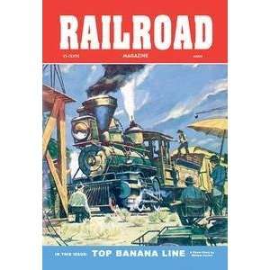  Vintage Art Railroad Magazine Top Banana Line, 1952 