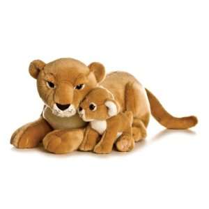  Aurora Plush 16 inches Mama and Baby Lion: Toys & Games