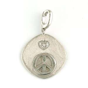   14KWG Diamond PEACE SIGN Pendant with 20in. chain CoolStyles Jewelry