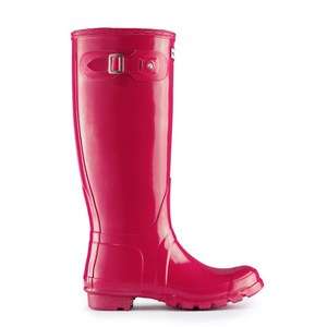   TALL RASPBERRY GLOSS WELLINGTON BOOTS US Sizes 6   8 Welly Red  