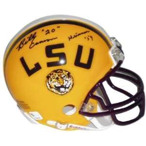  Billy Cannon LSU Tigers Autographed Mini Helmet with Heisman 