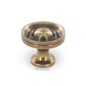 House of knobs    1 domed center knob in polished antique