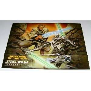 30 by 21 Inch Star Wars 2 Sided Revenge of the Sith Miniatures Promo 