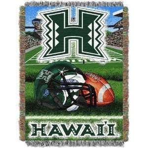  Hawaii Rainbow Warriors NCAA Woven Tapestry Throw (Home 