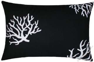 12x20 BLACK CORAL throw pillow cover  