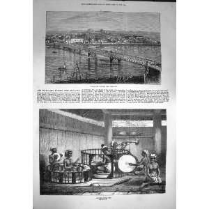  1872 Wanganui Bridge New Zealand Burmese Musicians