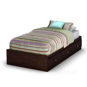 South Shore Willow Twin Mates Bed in Havana