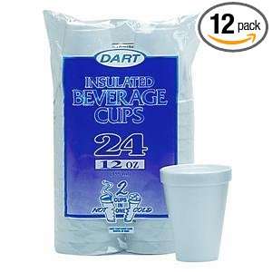  Dart 12 Ounce Foam Cups (Pack of 12): Health & Personal 