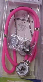 Stethoscope Sprague Hot Flamingo Pink Dual Tube 122 NIB  