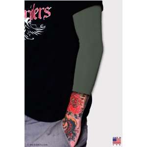Tattoo Cover Up  Ink Armor 3/4 Arm Cover Tattoo Sleeve Olive Green 