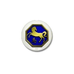  Chinese Astrology Horse Art Mini Button by  