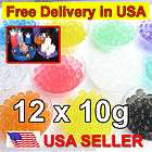 Crystal Soil Water Marbles Gel Balls for Plants 1 of each 12 Colors 