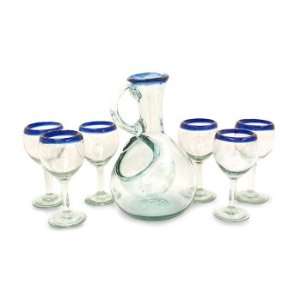  Swan, pitcher and wine glasses (set for 6) Kitchen 