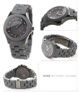 MARC JACOBS GREY/GRAY PELLY SILICONE ROSE GOLD WATCH MBM2537  