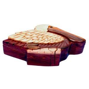   Ocean Decor Hand Crafted Wood Inlay Puzzle Jewelry Box