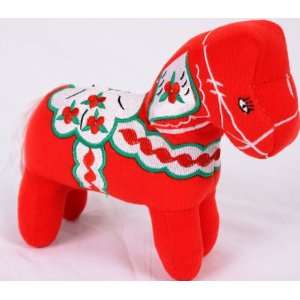 Plush Swedish Dala Horse   Red: Toys & Games