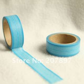 Japanese washi tape(Decorative paper tape) wide lines pattern 2 rolls 