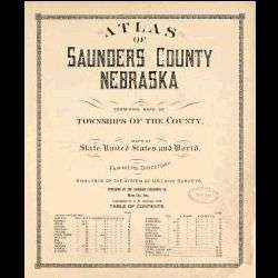   of Saunders County, Nebraska   NE History Genealogy Maps Book on CD