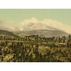  Longs Peak in Colorado, 1901   Exceptional Print of a 