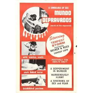  Mundo Depravados: World of the Depraved Poster Movie (11 x 