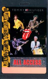 ROLLING STONES backstage pass Tour Laminate AA security  