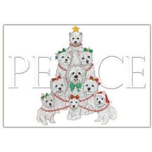  Peace Westie Christmas Cards