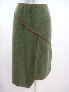 BEEBOP & WALLY Green Flannel Asymmetrical Skirt Sz M  