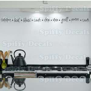   BORDER MIX SAUTE CHOP BAKE GRILL Vinyl Wall Decal Decor Stickers Quote