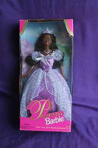 African American Black Princess Barbie Doll Sparkly lavender Dress 