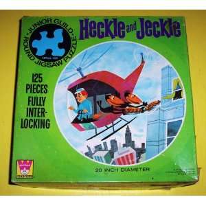 RARE! ORIGINAL VINTAGE 1971 HECKLE AND JECKLE [ROUND] JIGSAW PUZZLE 